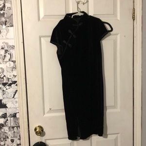 Black Cheongsam oriental dress